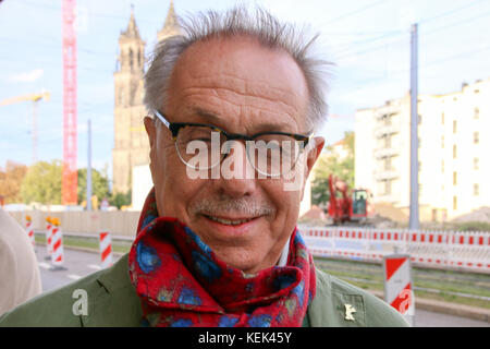 MAGDEBURG, GERMANY - September 15, 2017: The head of the Berlinale Film Festival, Dieter Kosslick, He criticized US film producer Harvey Weinstein. Stock Photo