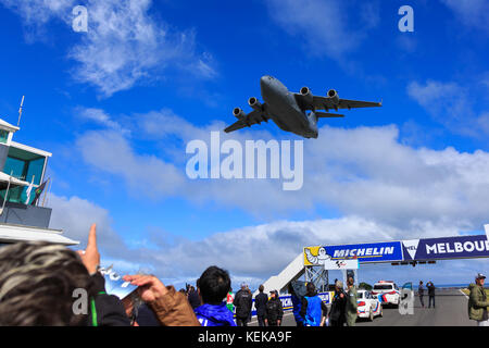 Melbourne, Australia. 22nd Oct, 2017.  Flyover during the 2017 Michelin Australian Motorcycle Grand Prix at 2017 Michelin Australian Motorcycle Grand Prix, Australia on October 22 2017. Credit: Dave Hewison Sports/Alamy Live News Stock Photo