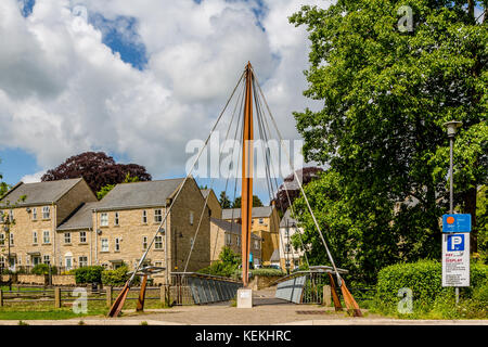 Jenson Button pedestrian bridge in Frome, Somerset Stock Photo