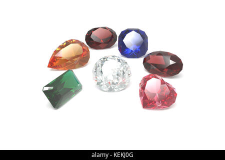 Seven Jewels, Gemstones Stock Photo - Alamy