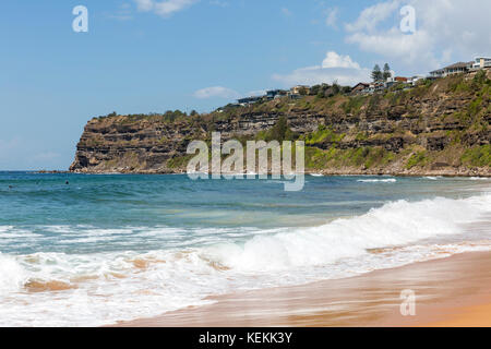 Bungan beach in the Sydney suburb of Newport on Sydney northern beaches, Newport beach is to the north and Mona vale beach to the south,Sydney Stock Photo