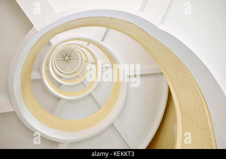 Spiral Staircase in a Pagoda at Chinese Garden in Singapore Stock Photo