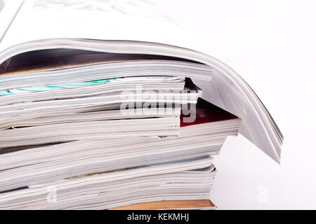 stack of magazines Stock Photo