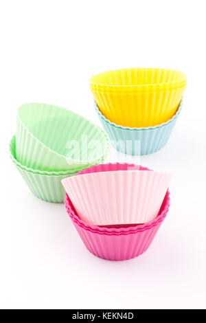 Silicone cake muffin cups Stock Photo