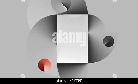 Frame for Text or Picture on White Geometric Texture , Spirals  - Vector Illustration Stock Vector