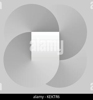 Frame for Text or Picture on White Geometric Texture , Spirals  - Vector Illustration Stock Vector