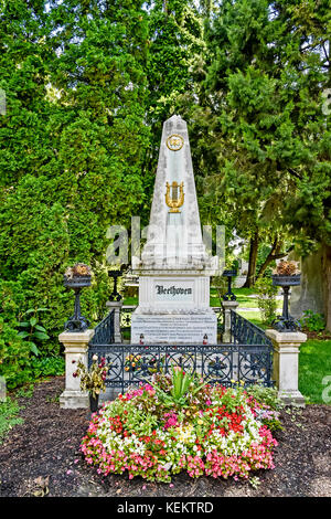 Vienna (Austria), Central Cemetery; Wien, Zentralfriedhof - Grab Ludwig van Beethoven Stock Photo