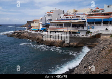 The seafront at La Caleta, Tenerife, Canary Islands, Spain. Stock Photo