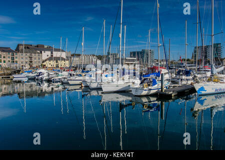 Sutton Harbour, Barbican, Plymouth, Devon, England, UK Stock Photo