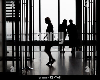 Business people on the 40th floor of a skyscraper Stock Photo