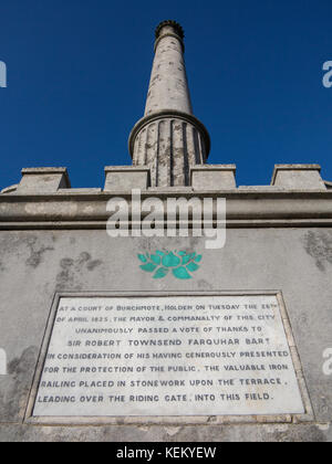 Canterbury Kent England UK The Simmonds Memorial on the top of Dane John Mound in the city park Stock Photo