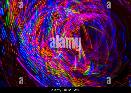 multicolored abstract lights motion blur background Stock Photo