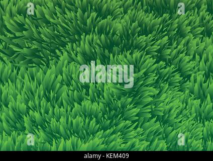 Abstract Background of Green Grassy Field - Background Vector Illustration Stock Vector