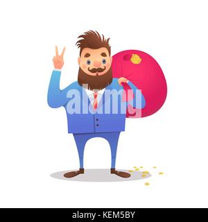 rich businessman  Stock Vector