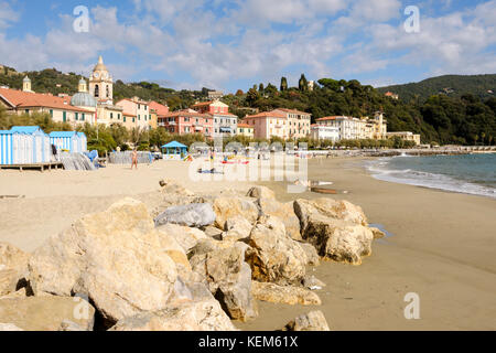 San Terenzo on the Gulf of La Spezia, Liguria, Italy Stock Photo