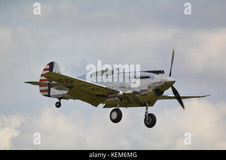 Curtis P 40 C all metal finish at Duxford Stock Photo - Alamy