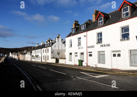 The sea front in  Ullapool on Loch Broom in Wester Ross, Scotland. Stock Photo