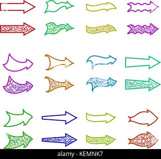 Abstract Arrows, Set Stock Vector