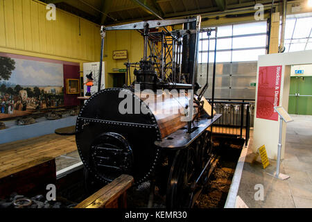 Stock Photo - Locomotion No. 1 was built by George Stephenson for the world's first public railway, the Stockton and Darlington Railway.  © Hugh Peterswald/Alamy Stock Photo