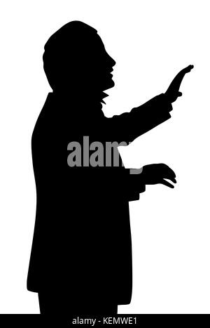 Choral music conductor Stock Photo