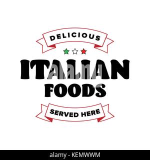 Italian Foods sign logo Stock Vector