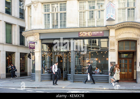 Soho Coffee Co coffee shop in the City of London, UK Stock Photo