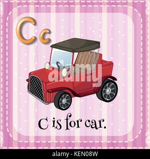Flashcard letter C is for car Stock Vector Art &amp; Illustration, Vector ...