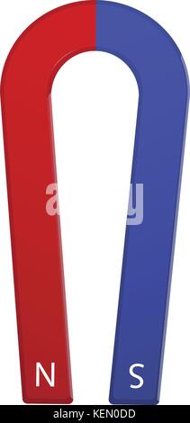 illustration of a close up magnet Stock Vector