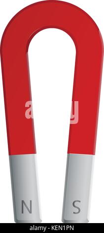 illustration of a close up magnet Stock Vector