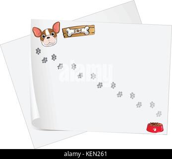 Illustration of the empty paper templates on a white background Stock Vector