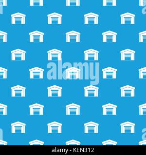 Garage pattern seamless blue Stock Vector