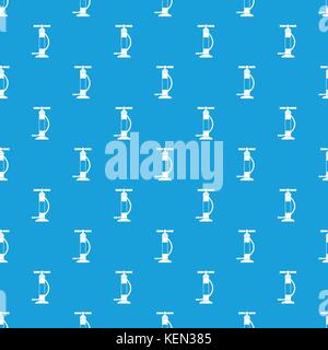 Hand air pump pattern seamless blue Stock Vector