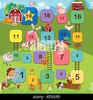 Boardgame illustration Stock Vector