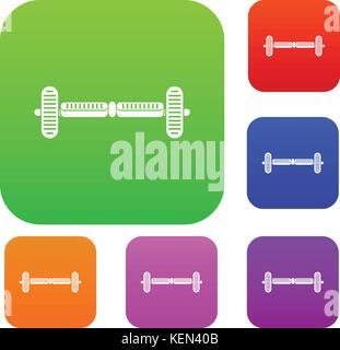 Hoverboard gyro pod set color collection Stock Vector