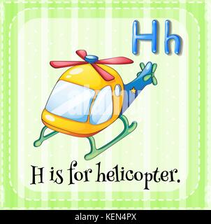 Illustration of an alphabet H is for helicopter Stock Vector