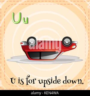 A letter U for upside down Stock Vector