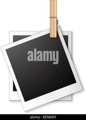 Ilustration of two blank frames Stock Vector