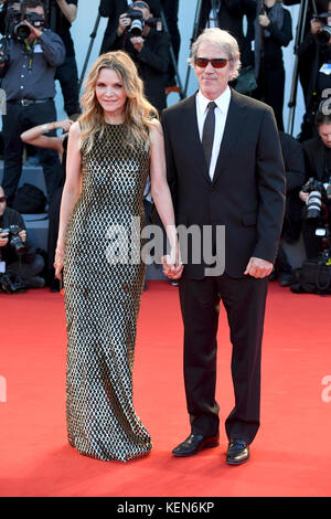 Michelle Pfeiffer and David E. Kelley attend the premiere for Mother during the 74th Venice Film Festival in Venice, Italy. © Paul Treadway Stock Photo