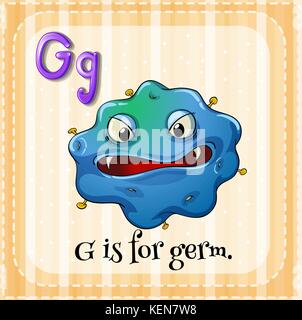 Illustration of an alphabet G is for germ Stock Vector