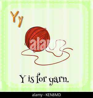 A letter Y for yarn Stock Vector