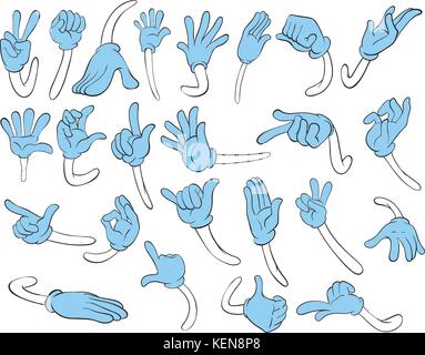 Illustration of hand gestures Stock Vector