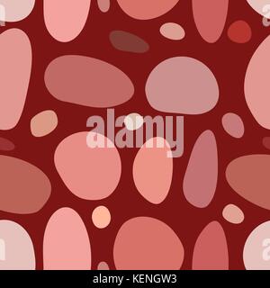 abstract vector chaotic spotted seamless pattern - red Stock Vector