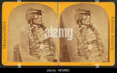 Ute Indians, from Robert N. Dennis collection of stereoscopic views Stock Photo