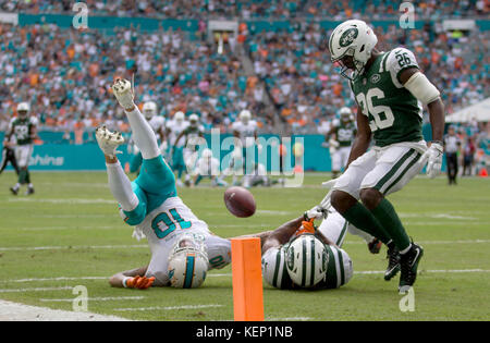 October 8, 2018 - East Rutherford, New Jersey, U.S. - New York Jets  defensive back Marcus Maye (26) breaks up a pass intended for Denver  Broncos wide receiver Courtland Sutton (14) in