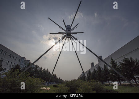 Changchun, Changchun, China. 22nd Oct, 2017. The Audi A6L sculpture, designed by British artist Gerry Judah, can be seen in Changchun, northeast China's Jilin Province, October 22nd, 2017, celebrating the sale quantity of Audi reaches one million in China. Credit: SIPA Asia/ZUMA Wire/Alamy Live News Stock Photo