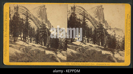 South Dome from Clouds' Rest. (Perpetual snow.), by John P. Soule Stock Photo