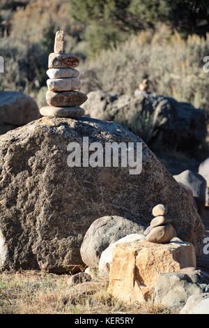 Memorial Stone Piles Stock Photo