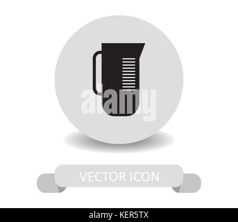 measuring cup on white background Stock Vector