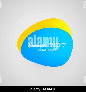 Chat colorful cloud graphic backdrop. Futuristic abstract bubble gradient colored text label. 3d speech box vector illustration logo shape. Modern ori Stock Vector