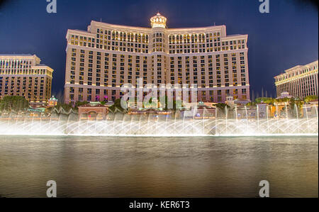 September 13, 2016 Las Vegas, Nevada: The Bellagio resort and casino at ...